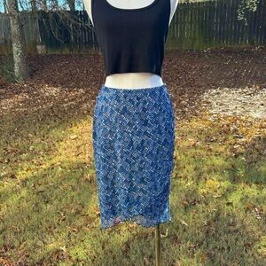 90s vintage La Movers blue midi skirt 🦋🦋